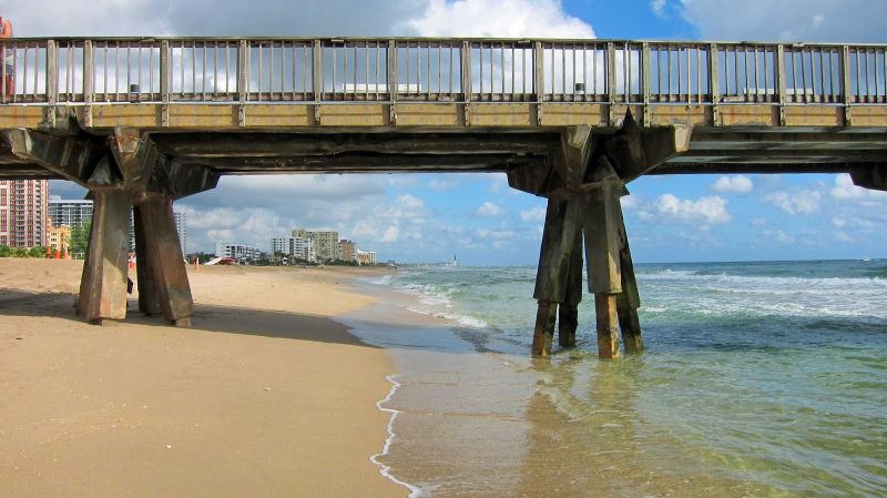 Along the beach in Fort Lauderdale, Florida.