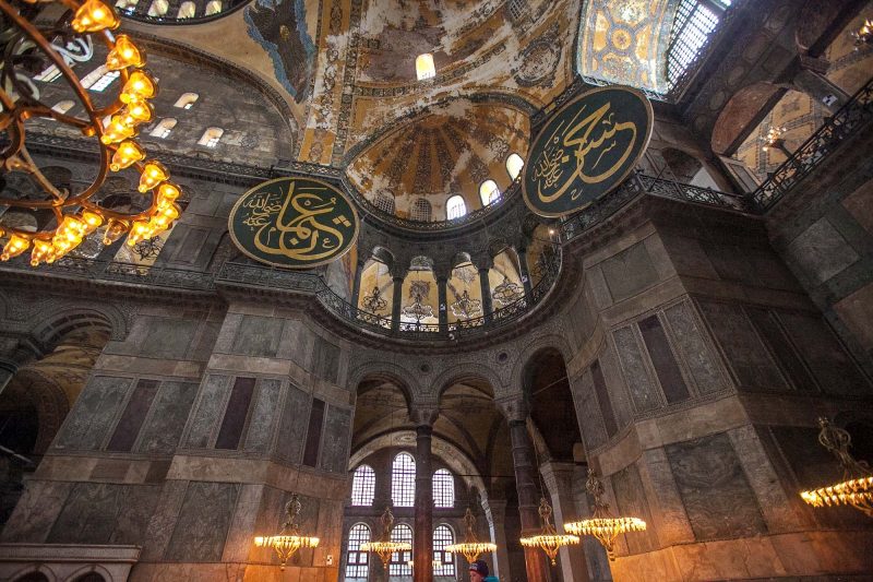 Built in 537 A.D., Hagia Sophia at various times was a Greek Orthodox church, an imperial mosque and now a museum.