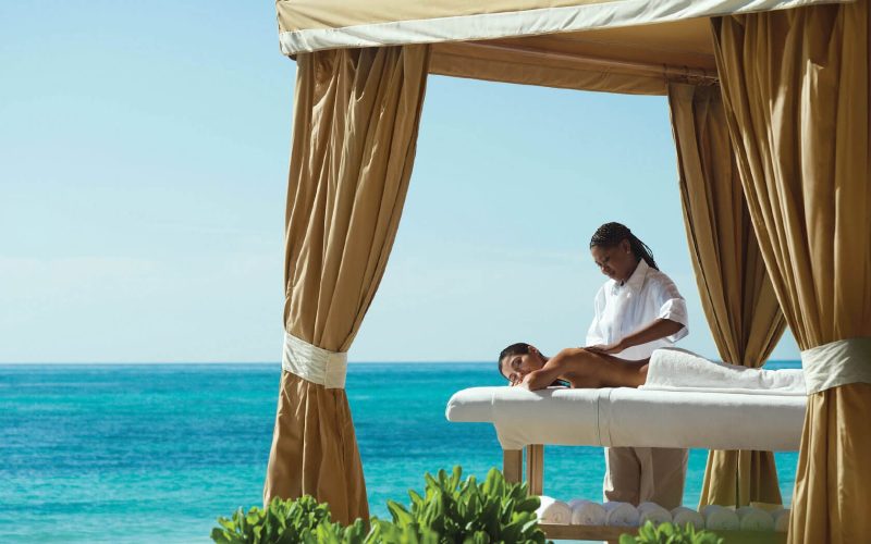 Enjoy a massage at beachside at the Grand Lucayan Beach & Golf Resort.