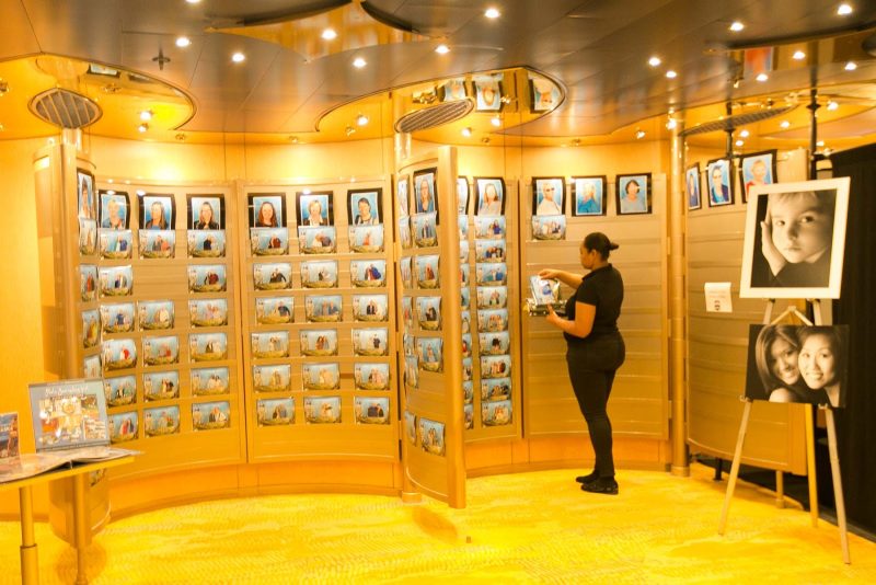 Cruise passenger portraits for sale on ms Oosterdam.
