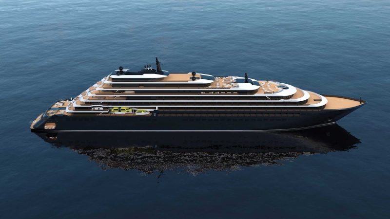 The 298-passenger Evrima from Ritz-Carlton will begin its inaugural season in May 2022 in the Mediterranean.