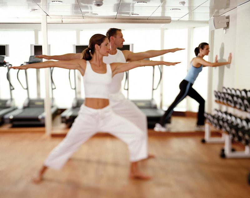 SeaDream cruises features daily yoga and tai chi in the Fitness Center.