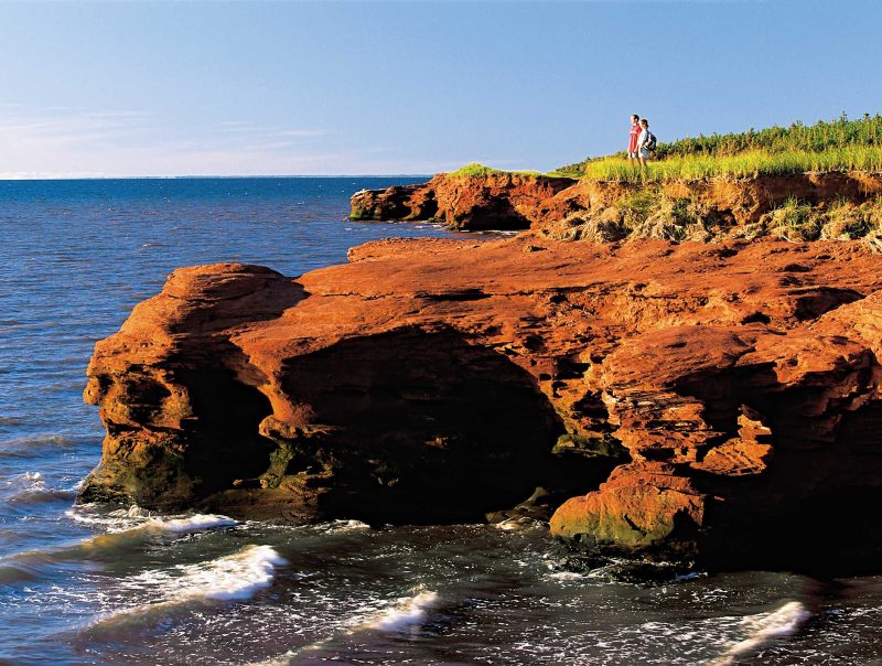 The scenic rugged coastline of Charlottetown in Prince Edward Island, Canada.