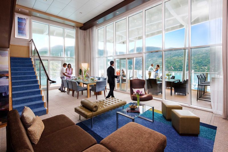 A Royal Loft Suite with Balcony boasts two levels and more than 1,500 square feet. 