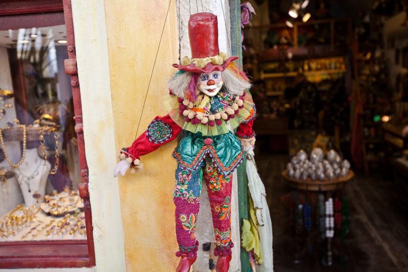 A souvenir shop in Oia on the Greek island of Santorini.