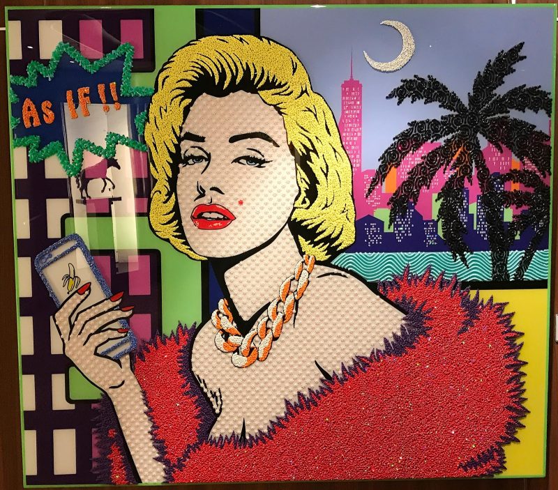 "As If Marilyn," original acrylic and mixed media on lacquered canvas by Natan Elkanovich. Yours for $19,500.