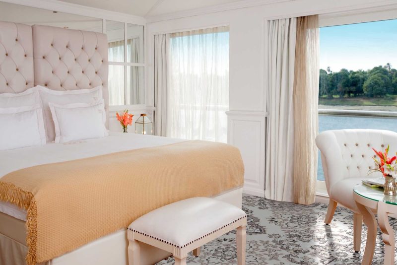 The luxury suites on Uniworld's River Tosca are reminiscent of a 5-star hotel.