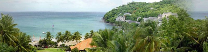 A beautiful bay on the northwest tip of St. Lucia.