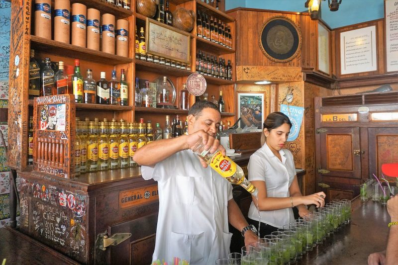  Inside Bodeguita del Medio, a drinking spot and eatery that claims to be the birthplace of the mojito.