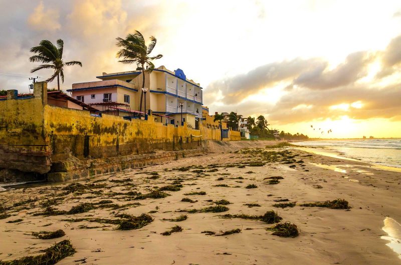 A beach scene in Cuba.