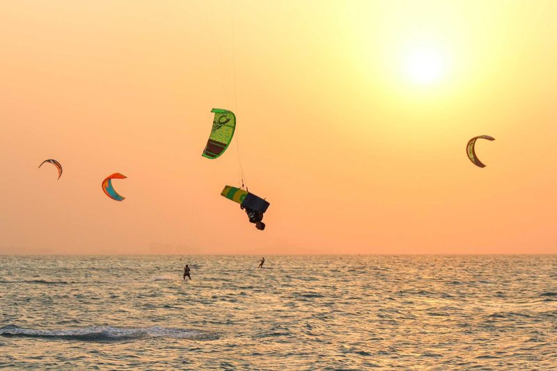 Try kitesurfing on your visit to Dubai.