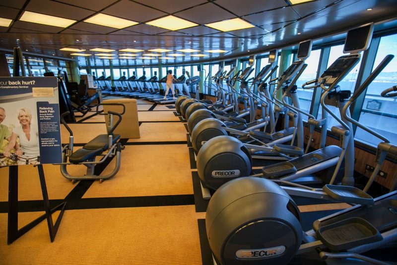 Keep in shape at the Fitness Center aboard Ruby Princess.
