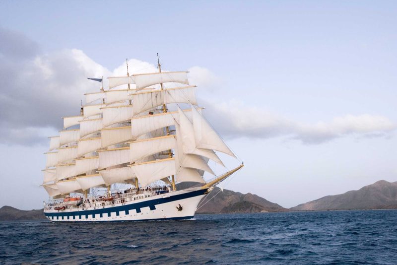 Royal Clipper is listed in Guinness World Records as the largest square-rigged ship in service, with 56,000 square feet of sail. 