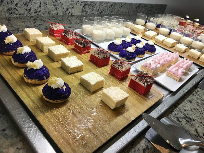 Some of the colorful desserts served buffet style at Rain at Temptation Cancun Resort.