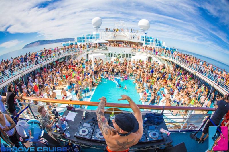 Michael Woods had the Neptune pool going off at last fall's Groove Cruise LA aboard Carnival Inspiration.