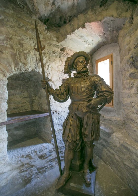 A consquistador statue in the Kiek in de Kök’s cannon tower in Tallinn.