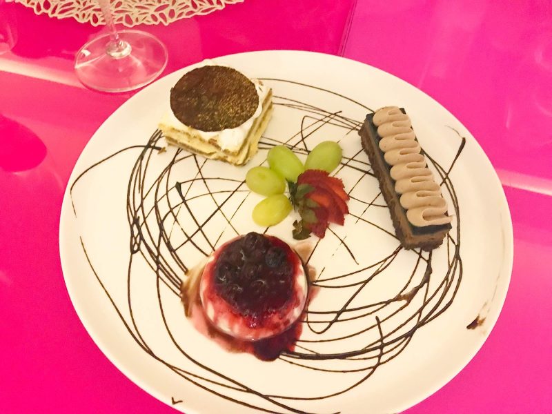 Clockwise from top: A melt-in-your-mouth tiramisu, chocolate cake and smooth panacotta served at Romanza at Temptation Cancun Resort.