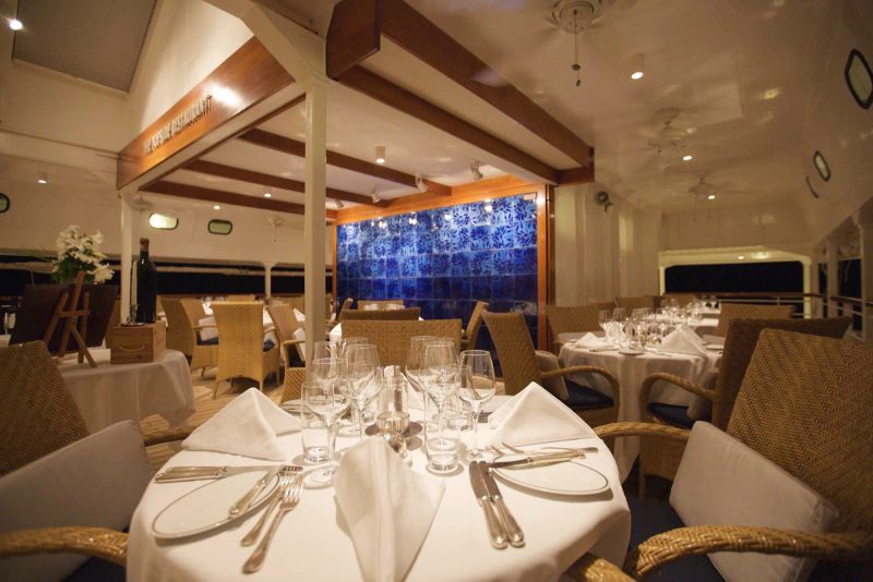 Dine on deck with whomever you please on a SeaDream cruise.