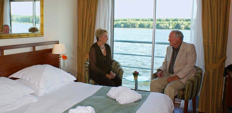 Relax in a stateroom aboard AmaDagio during your adventures in France and Spain.