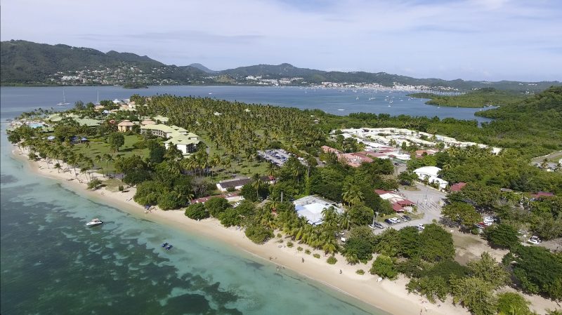 Drone footage of Le Marin, Martinique, taken during a sailing on Silver Spirit.