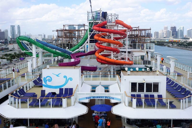 The action-packed scene on Norwegian Getaway.
