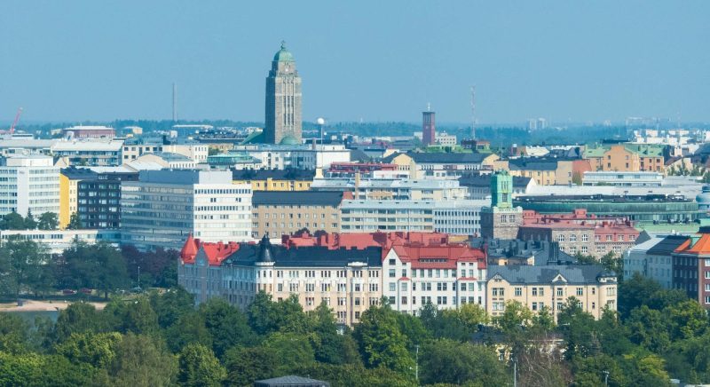 The Helsinki skyline on a summer day.