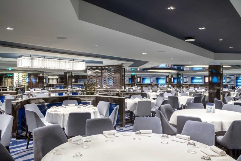 Blue Danube, one of the complimentary restaurants on MSC Virtuosa, seats 598 guests. 