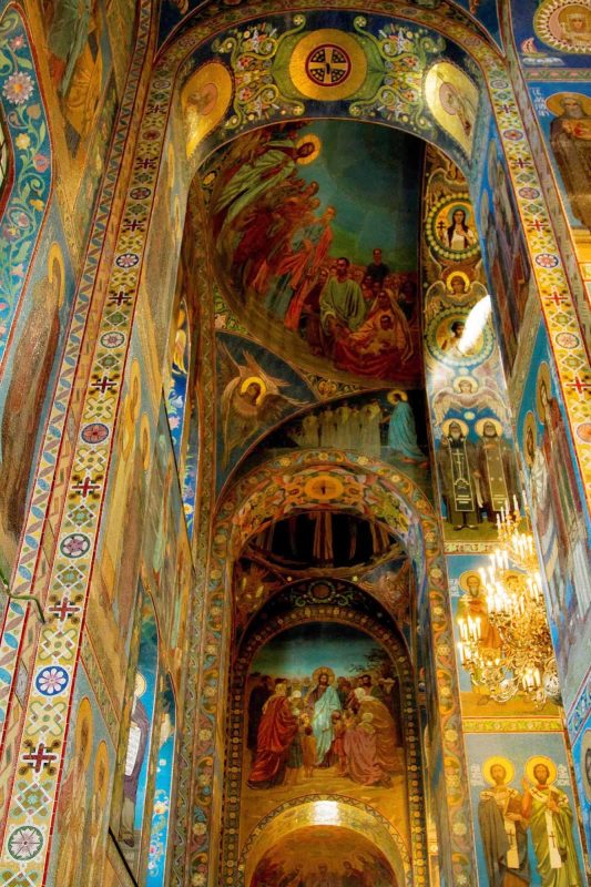 The Church of the Savior on Spilled Blood in St. Petersburg, Russia.