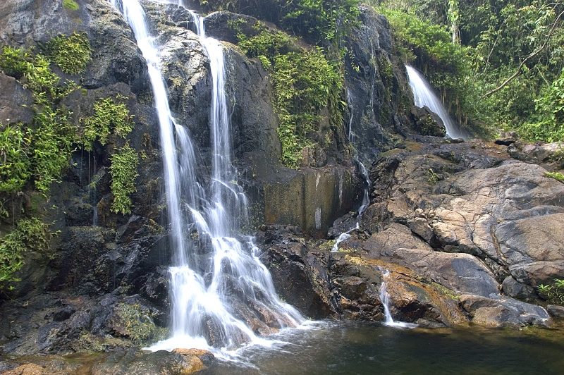 A refreshing waterfall in Belize.