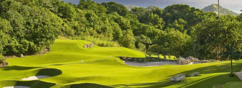 The rolling greens of the course at Colony Club in Barbados.