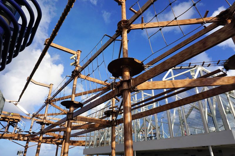 The ropes course on Norwegian Getaway.