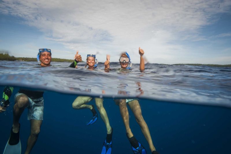 Snorkel in the warm waters of Tonga.
