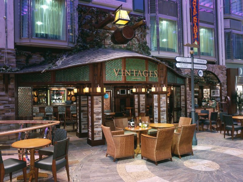 Head to the Vintages Lounge, a pretty wine bar, to sample a wide selection of wines on Mariner of the Seas.