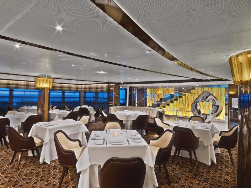 Enjoy upscale dining in The Grill By Thomas Keller on your Seabourn Encore cruise. 