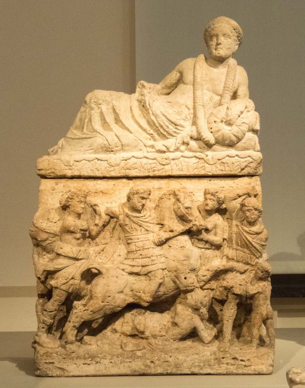 An ancient statue at the Altes Museum in Berlin.