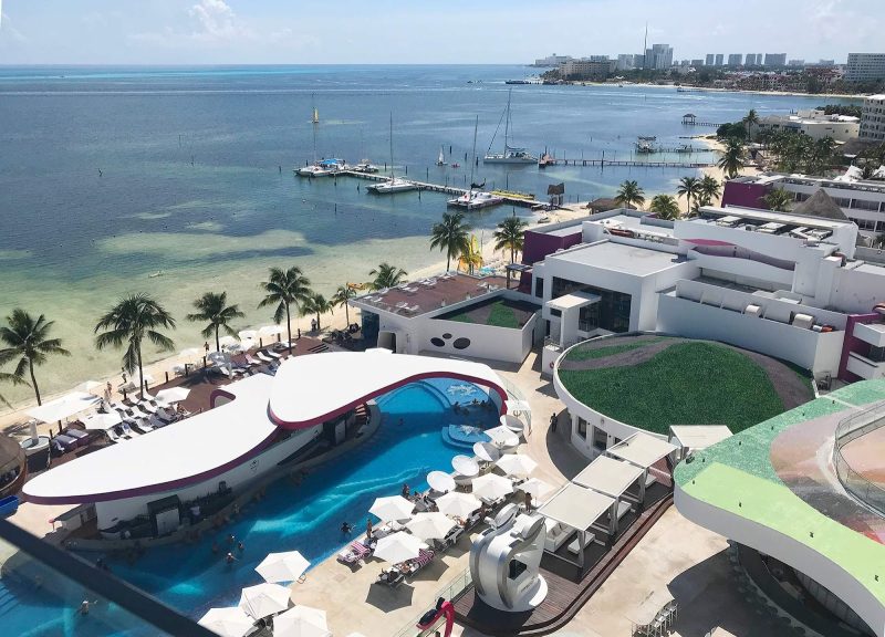 The view from atop the Tower at Temptation Cancun Resort.