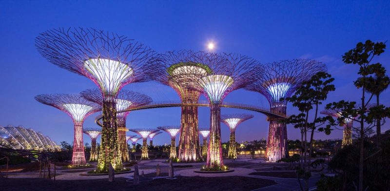 Gardens by the Bay, home to Singapore's futuristic-looking "supertrees," a horticultural project on the water.