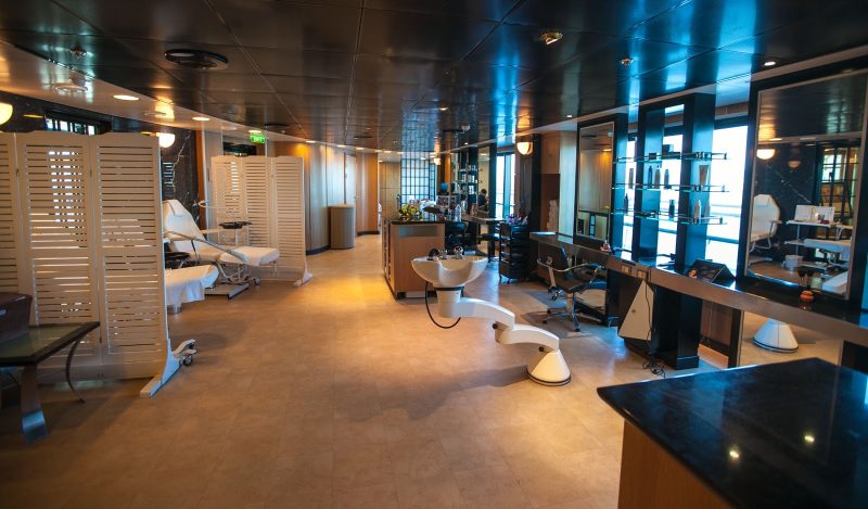 The Lotus Spa on Ruby Princess offers a full menu of salon services.