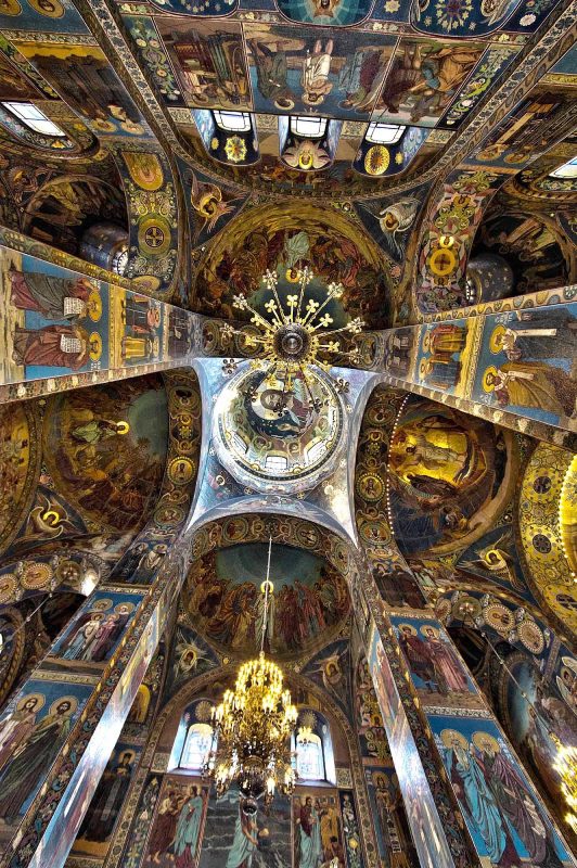 The Church of the Savior on Spilled Blood in St. Petersburg, Russia.