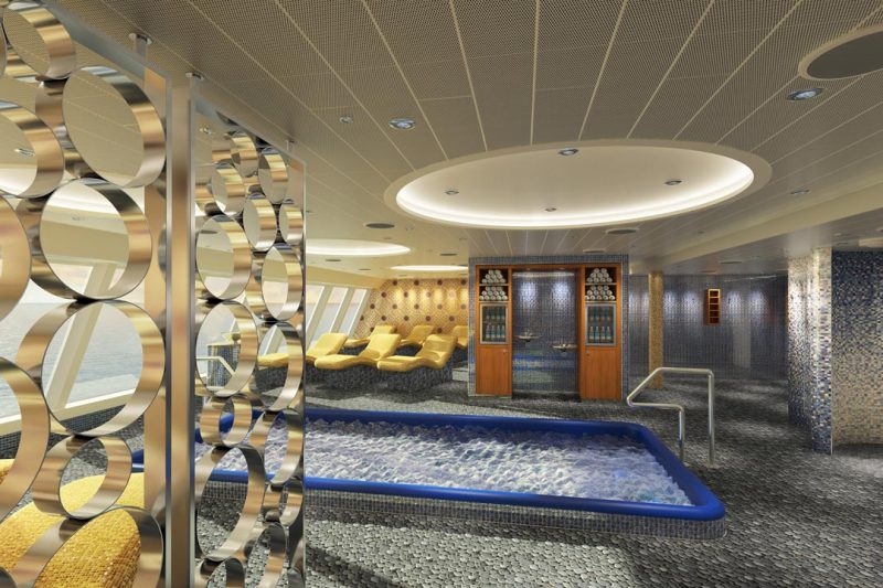 Relax in the Thermal Suite of the Cloud 9 Spa aboard Carnival Horizon.