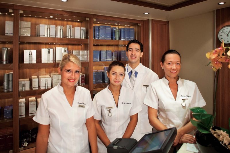 Attendants at the Spa at Silversea.