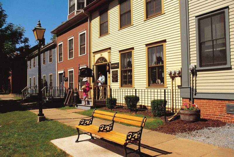 Houses along Great George Street in Charlottetown, Prince Edward Island, Canada.