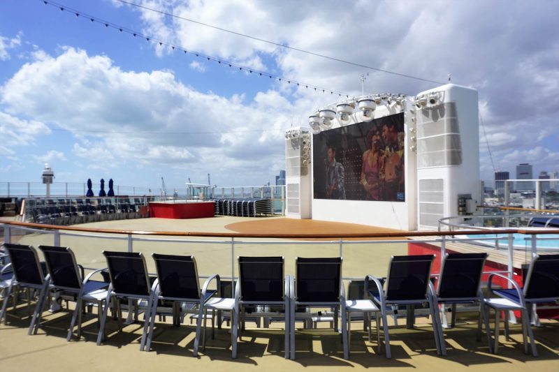 In the evening, Spice H20 transforms into a beach club for adults only on Norwegian Getaway.