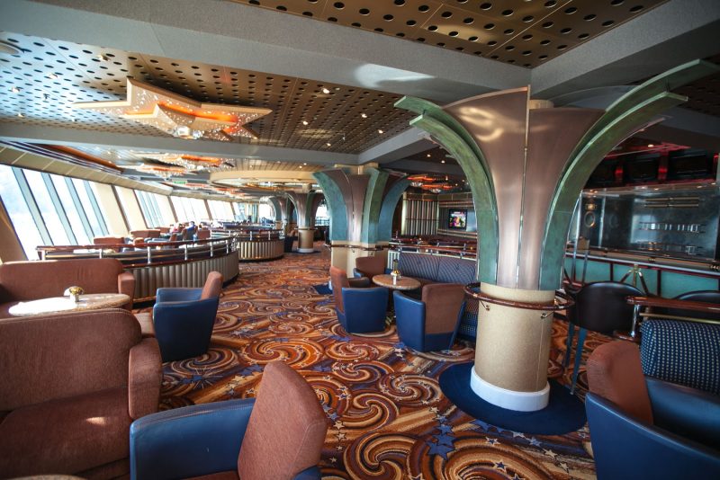 Skywalkers Nightclub is the disco on the top deck of Ruby Princess.
