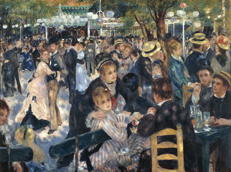 Wikipedia puts it this way: "Bal du moulin de la Galette is an 1876 painting by French artist Pierre-Auguste Renoir. It is housed at the Musée d'Orsay in Paris and is one of Impressionism's most celebrated masterpieces."