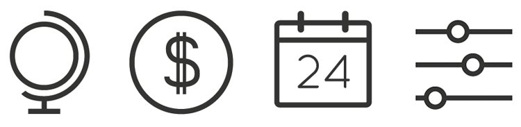 Cruiseable's Destinations, Pricing, Date range and Bliss Filters appear at the top right of every page.