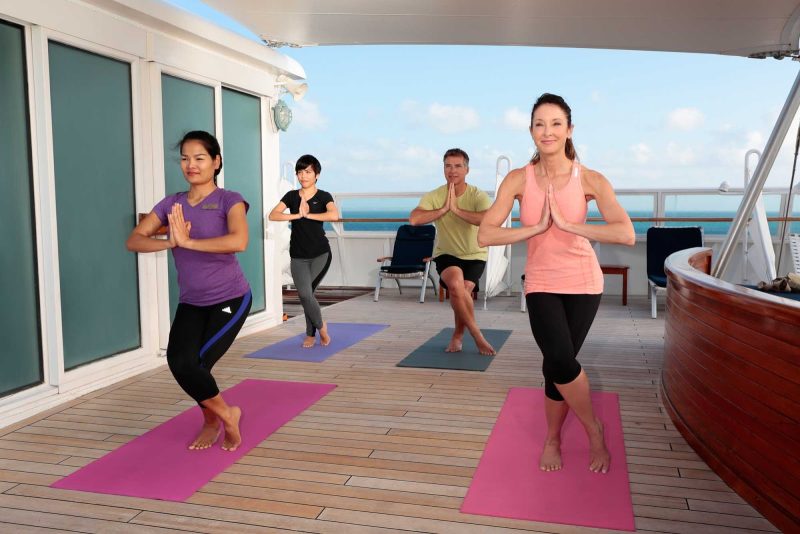 Join a yoga class and feel renewed on your SeaDream sailing.