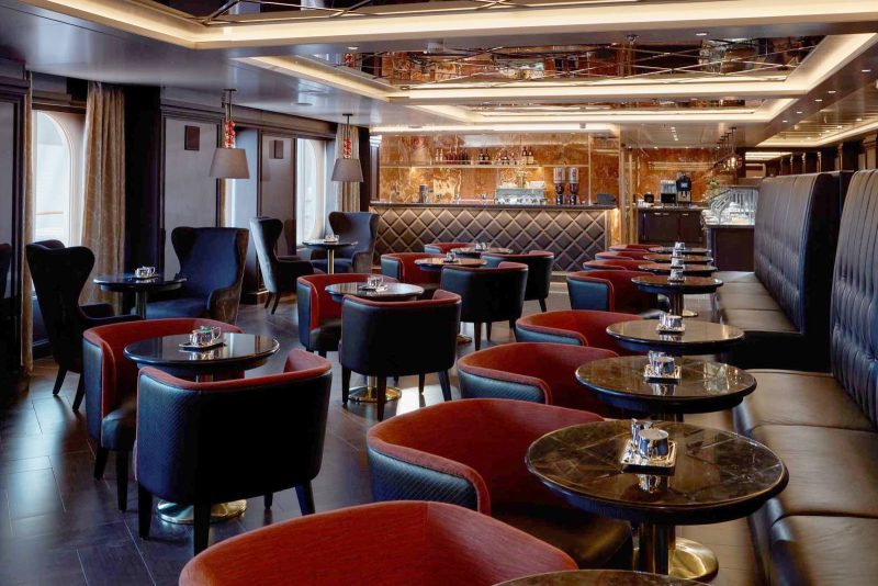 Head to the Coffee Bar on Seven Seas Explorer for a complimentary coffee drink.