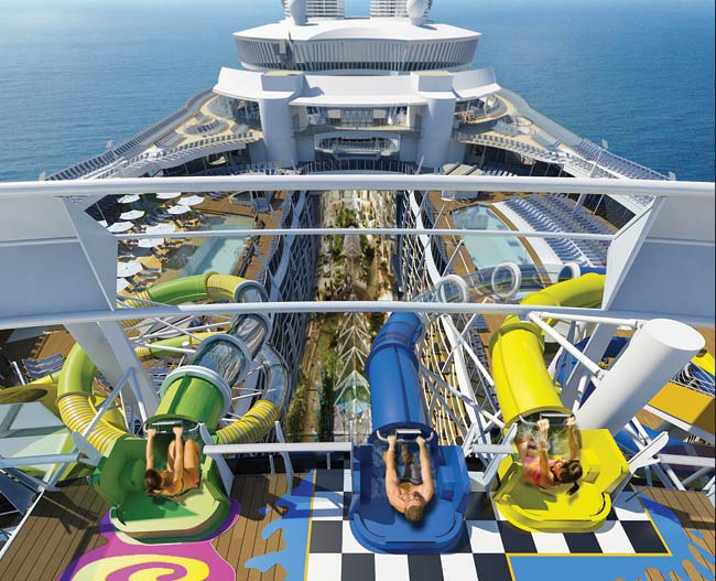 The thrilling new waterslide on Harmony of the Seas.
