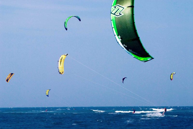 Sailboarding in the Dominican Republic.